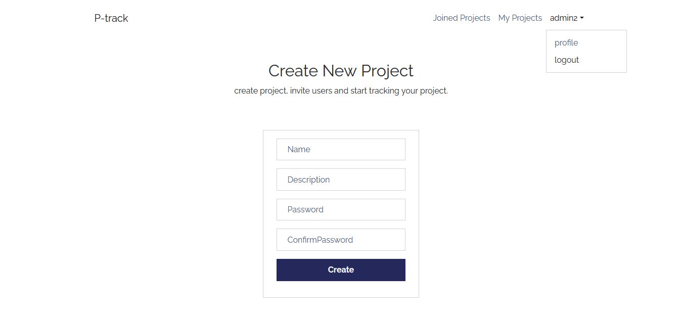 create new project action