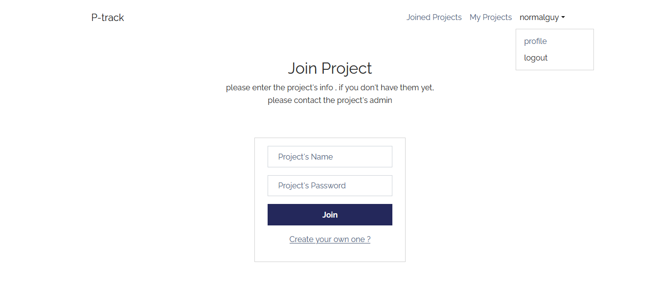 join a project action